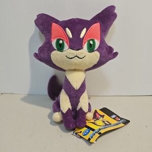 Pokemon Purrloin Plush Cat Purple Kitten Diamond TAKARA TOMY Toys 7 Inch